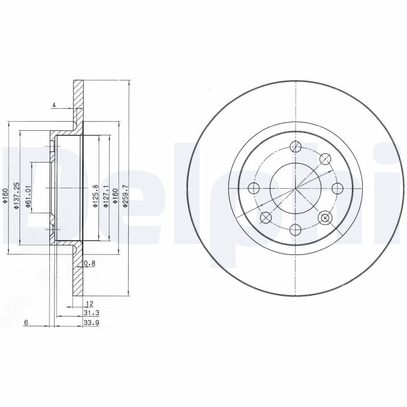 DELPHI BG2496 Brake Disc .