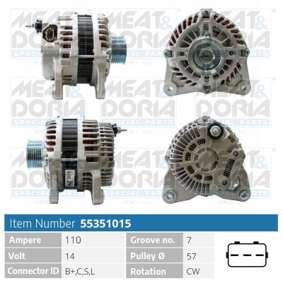 MEAT & DORIA MD55351015 Alternator