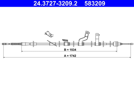 BOSCH 1987477407 Parking Brake Cable Pull
