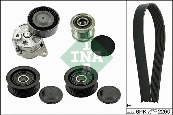 INA 529011521 V-Ribbed Belt Set