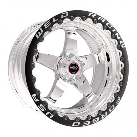 Weld 71MB508A55F S71 Beadlock Wheel 15x8 5x4.5 ET25 BS5.5 Black Center - Polished Shell