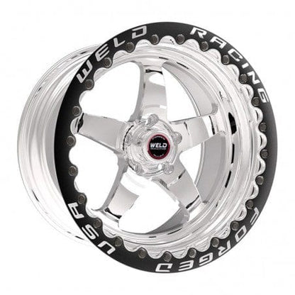 Weld 71MB508A55F S71 Beadlock Wheel 15x8 5x4.5 ET25 BS5.5 Black Center - Polished Shell