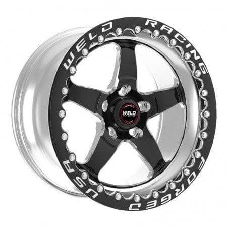 Weld 71MB7105J73F S71 Beadlock Wheel 17x10.5 5x112 ET39 BS7.3 Black Center - Polished Shell