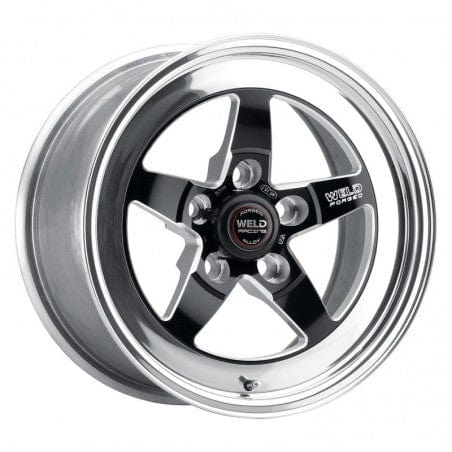 Weld 71MB8070B37A S71 Wheel 18x7 5x4.75 ET-8 BS3.7 Black Center - Polished Shell