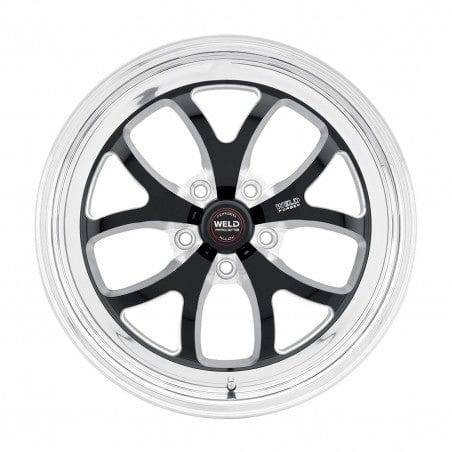Weld 76MB-509B55A S76 Wheel 15x9.3 5x4.75 ET9 BS5.5 Black Center - Polished Shell