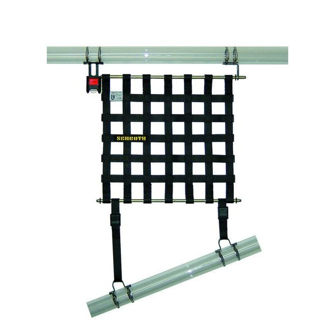 SCHROTH 09045-0 LEFT WINDOW NET 525 MM X 467 MM (20.7 "X 18.4") BLACK SFI/FIA