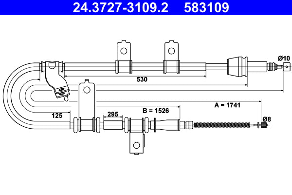 BOSCH 1987477651 Parking Brake Cable Pull