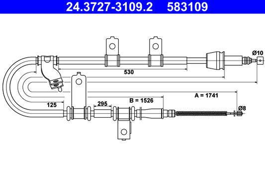 BOSCH 1987477651 Parking Brake Cable Pull