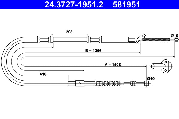 BOSCH 1987477653 Parking Brake Cable Pull