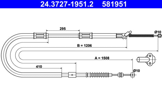 BOSCH 1987477653 Parking Brake Cable Pull
