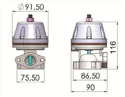 Turbozentrum 249038 SPA Wastegate MCS 35mm L-Flansch silber