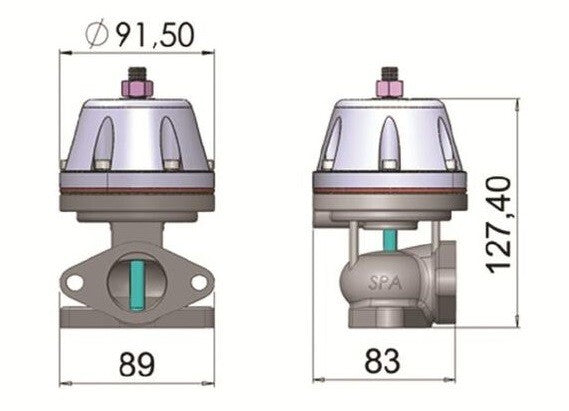 Turbozentrum 249043 SPA Wastegate MCS 41mm silber