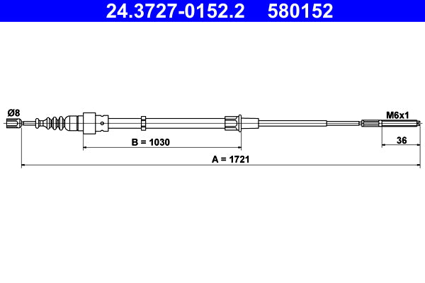 BOSCH 1987477583 Parking Brake Cable Pull