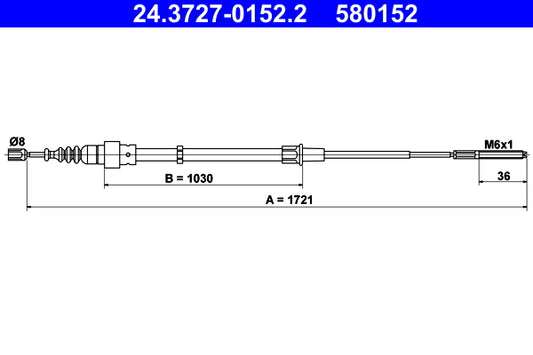 BOSCH 1987477583 Parking Brake Cable Pull