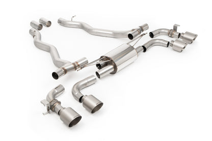 MillTek SSXBM1404 BMW M5 G90/G99 (UK/EU Spec) - Axle Back with Brushed Titanium Tips