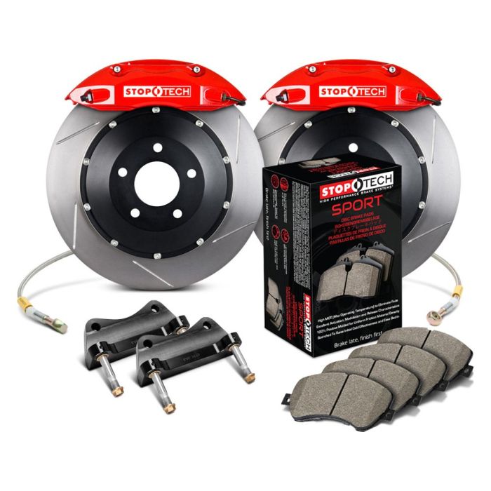 StopTech 83.838.4600.71 Sport Big Brake Kit - Front - 332x32mm Slotted - ST-40 Red