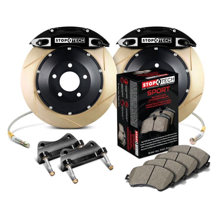 StopTech 83.836.4600.53 Sport Big Brake Kit - Front - 332x32mm Slotted & Zinc Coated - ST-40 Black