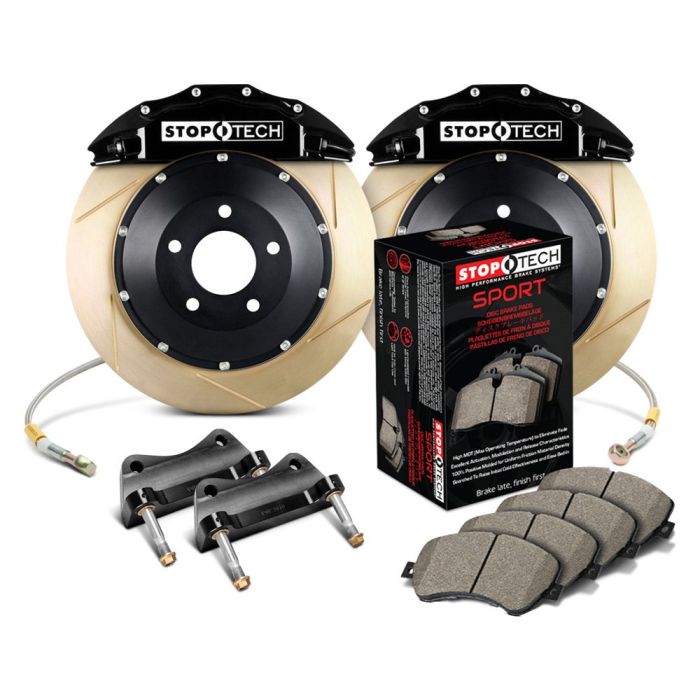 StopTech 83.188.6D00.53 Sport Big Brake Kit - Front - 380x35mm Slotted & Zinc Coated - ST-60 Black