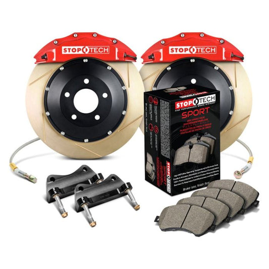StopTech 83.894.6700.73 Sport Big Brake Kit - Front - 355x32mm Slotted & Zinc Coated - ST-60 Red