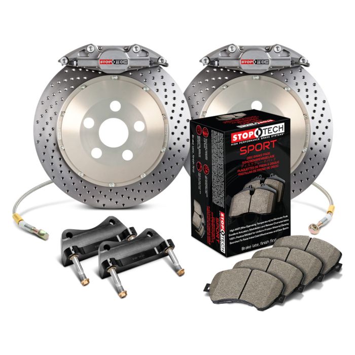 StopTech 83.645.0027.R2 Trophy Sport Big Brake Kit - Rear - 355x32mm Drilled - STR-22 Anodized