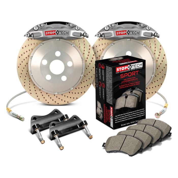 StopTech 83.836.4600.R4 Trophy Sport Big Brake Kit - Front - 332x32mm Drilled & Zinc Coated - STR-40 Anodized