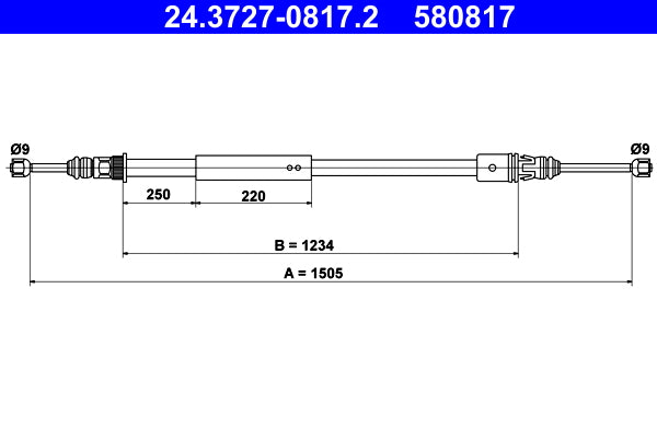 BOSCH 1987477582 Parking Brake Cable Pull