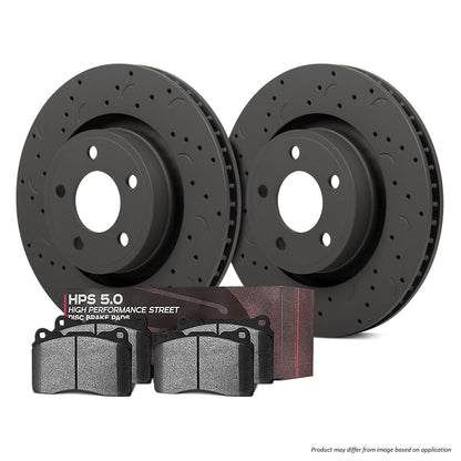 Hawk Performance HKC5215.214B Brake Kit - HPS 5.0 Pads & Talon Slotted & Drilled Discs Front