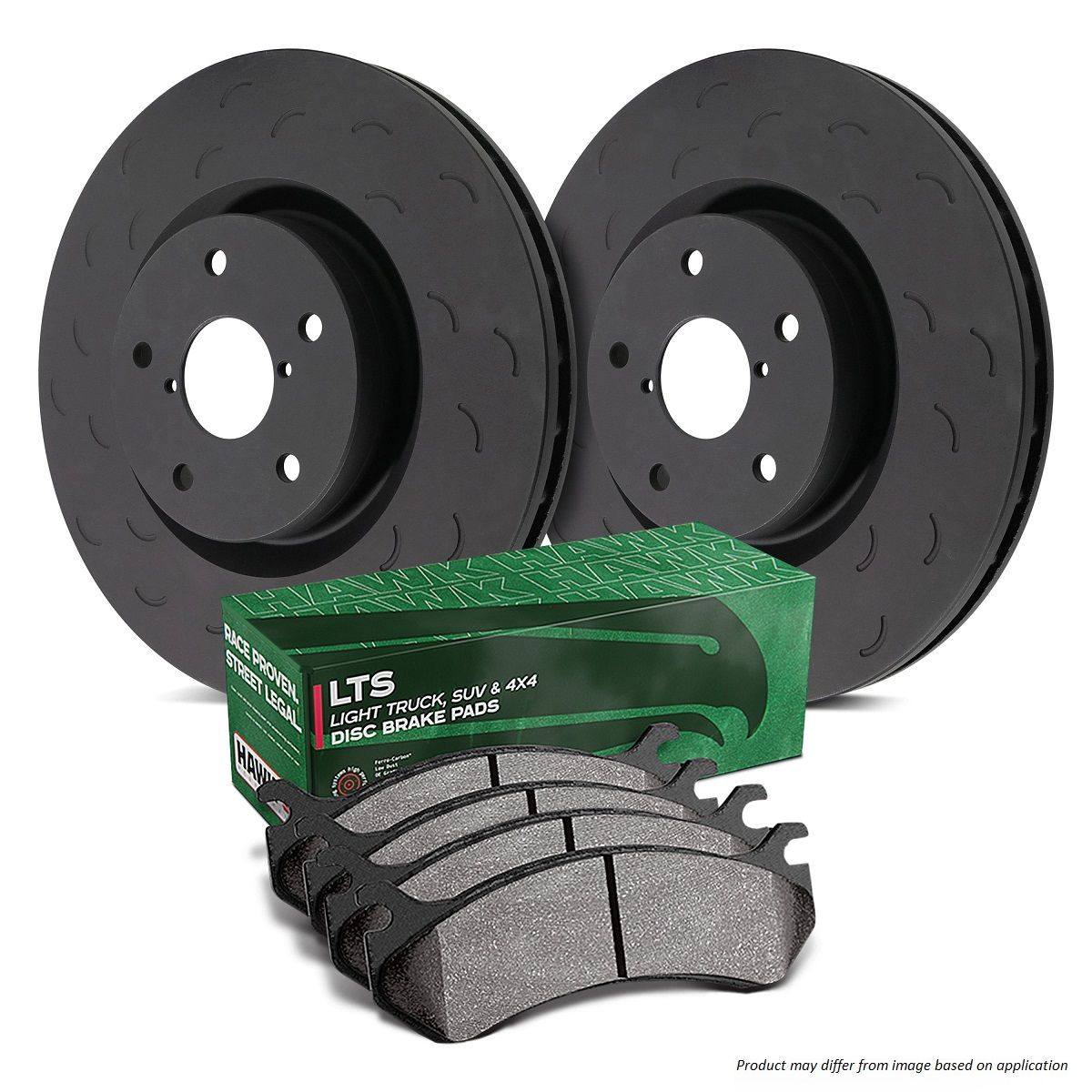 Hawk Performance HKS4396.323Y Brake Kit - LTS Pads & Talon Slotted Discs Rear