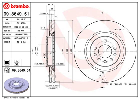BBP 41416BBP Disc Brake Caliper Repair Kit