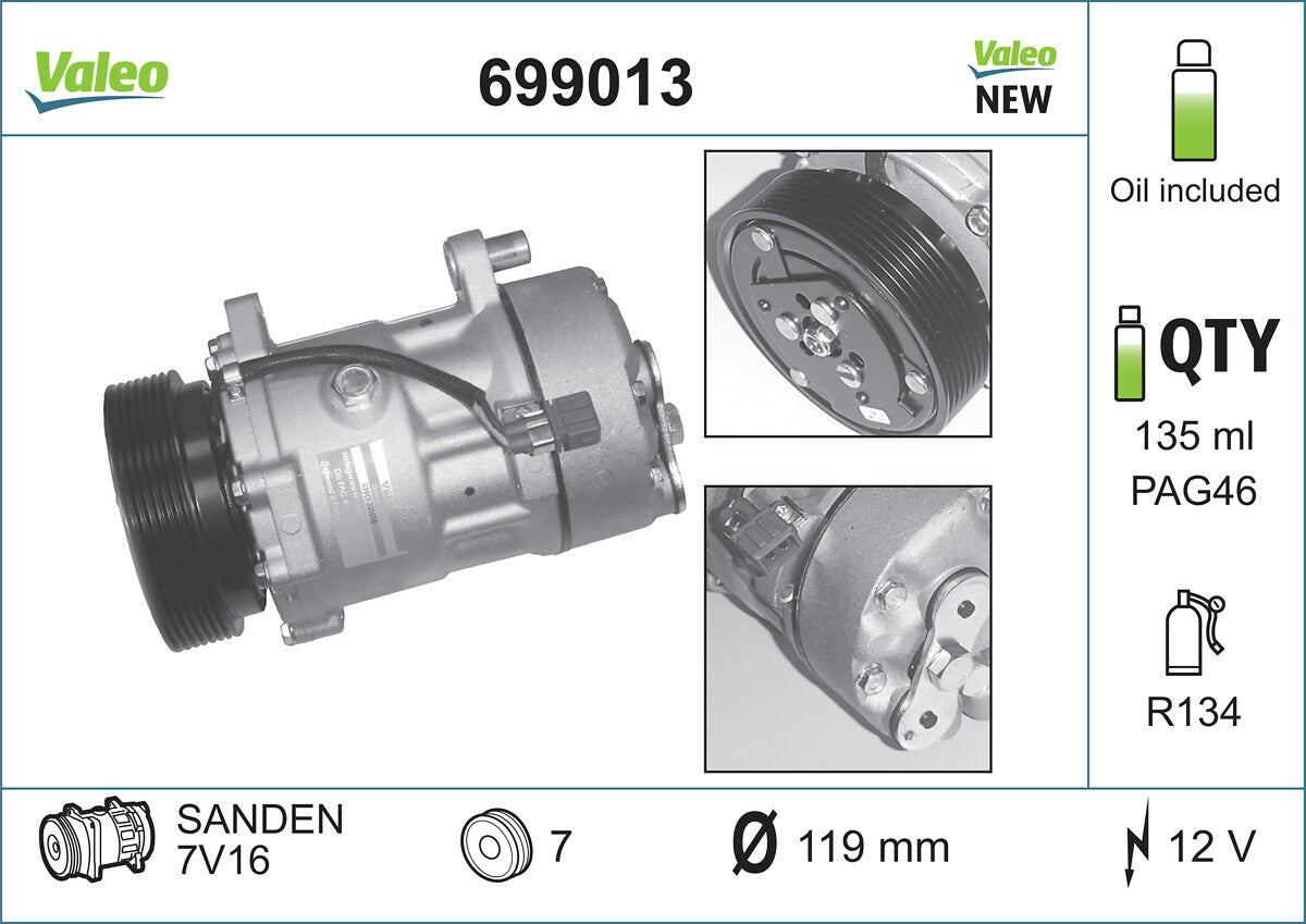 VALEO VAL699013 Air Conditioning Compressor