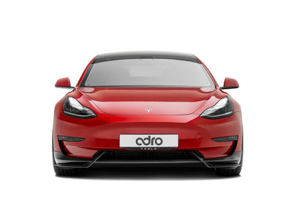 Adro A15A10-1201 TESLA MODEL 3 PRE-PREG CARBON FIBRE FRONT SPLITTER (2017+)