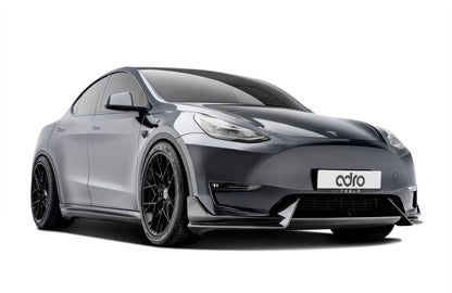 Adro A15A20-1201 TESLA MODEL Y PRE-PREG CARBON FIBRE FRONT SPLITTER (2020+)