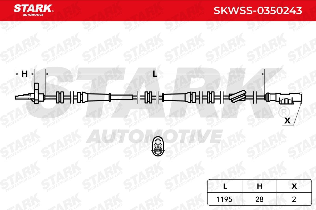 STARK SKWSS-0350243 ABS Sensor for ALFA ROMEO 147