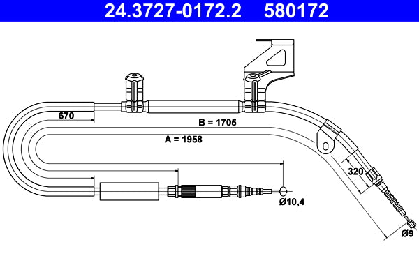 BOSCH 1987482751 Parking Brake Cable Pull
