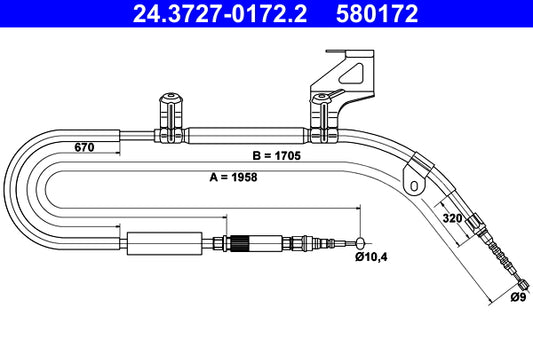 BOSCH 1987482751 Parking Brake Cable Pull