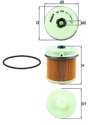 Mahle KX445D - Fuel Filter