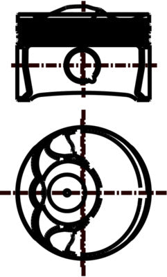 Mahle 0280102 - Piston with rings and pin