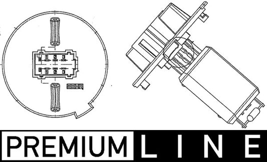 Mahle ABR57000P - Resistor, interior blower