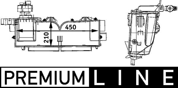Mahle AE62000P - Evaporator, air conditioning