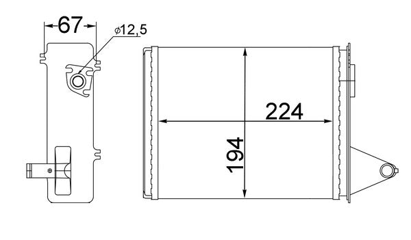 Mahle AH214000S - Heat Exchanger, interior heating