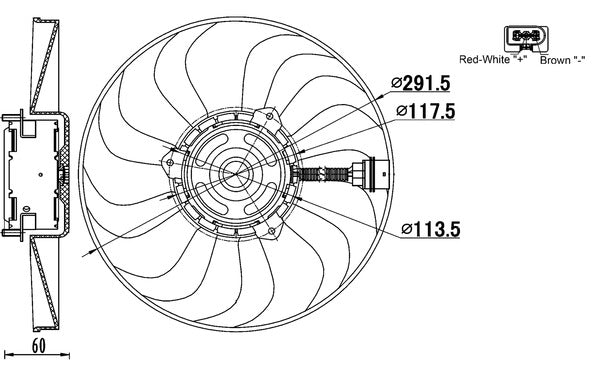 Mahle CFF167000S - Fan, engine cooling