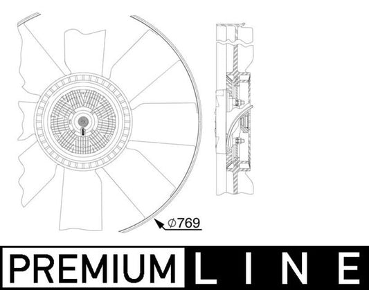 Mahle CFF508000P - Fan, engine cooling