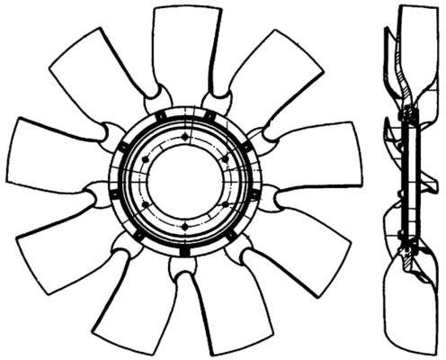 Mahle CFW84000P - Fan Wheel, engine cooling