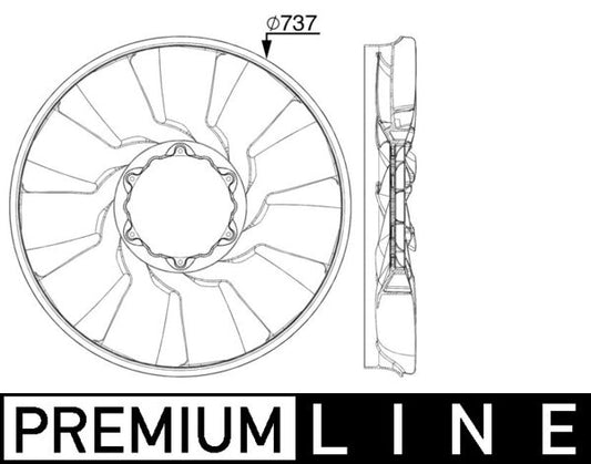 Mahle CFW88000P - Fan Wheel, engine cooling