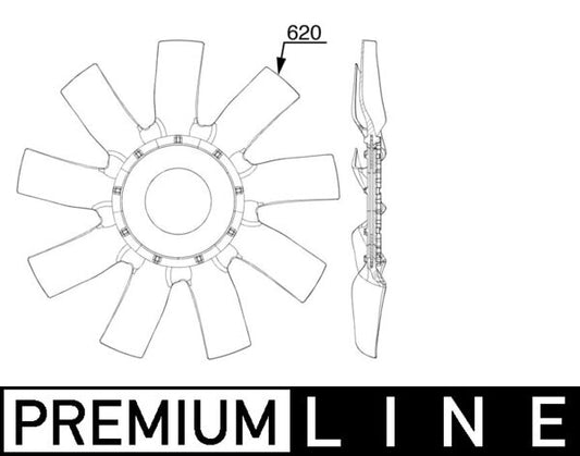 Mahle CFW91000P - Fan Wheel, engine cooling