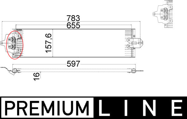 Mahle CLC49000P - Oil Cooler, automatic transmission