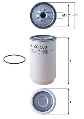 Mahle KC583D - Fuel Filter