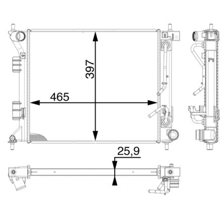 Mahle CR1970000P - Radiator, engine cooling