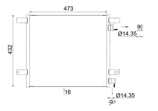 Mahle AC950000S - Condenser, air conditioning