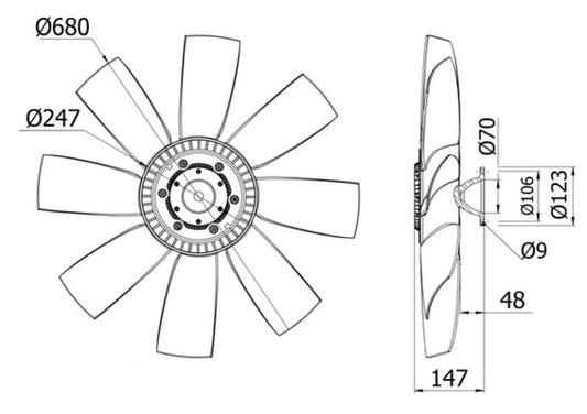 Mahle CFF434000S - Fan, engine cooling